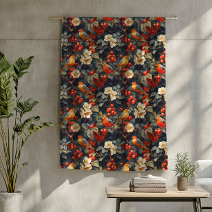 Couverture Polaire Oiseaux floraux Blanket Automne Automne Confort et