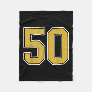Couverture Polaire Old Gold Black White Srts Numéro 50 Jersey Uniform