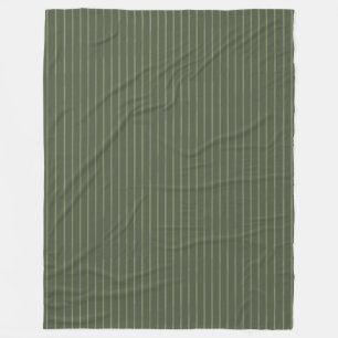 Couverture Polaire Olive Pinstripes