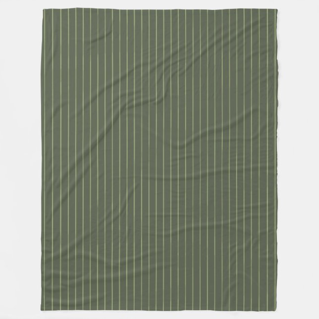 Couverture Polaire Olive Pinstripes (Devant)