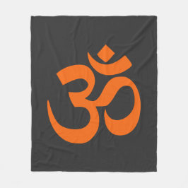 Couverture Polaire Om orange moderne