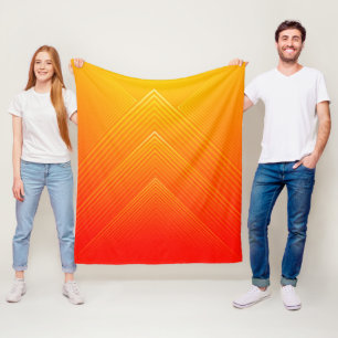 Couverture Polaire Ombre géométrique orange à jaune