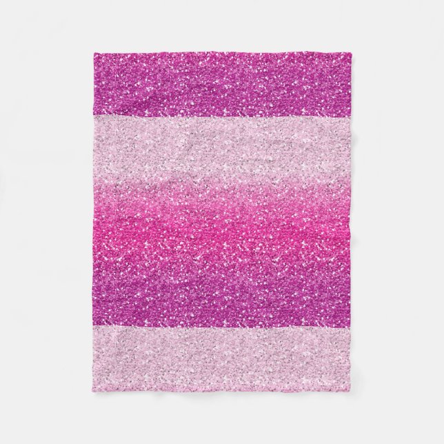 Couverture Polaire Ombre rose scintillant (Devant)