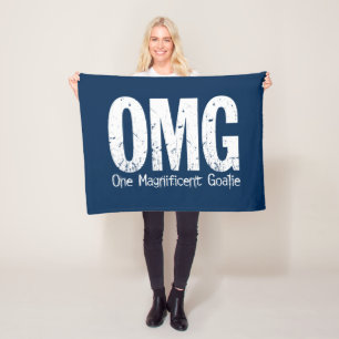 Couverture Polaire OMG : Un magnifique gardien de but (hockey) Fleece