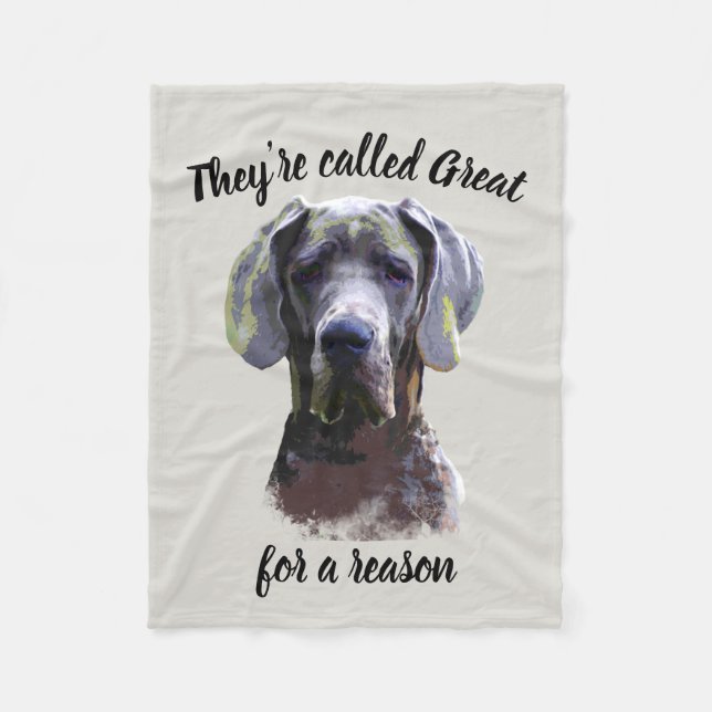 Couverture Polaire On les appelle Great pour une raison, Dane Dog Pet (Devant)