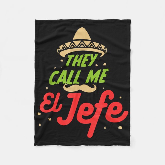 Couverture Polaire On M'Appelle El Jefe - Employeur Cinco De Mayo Cad (Devant)