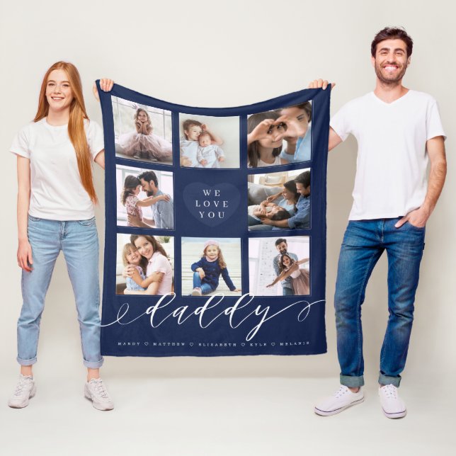 Couverture Polaire On t'aime papa| Grandchildren & Family Photos (En situation)