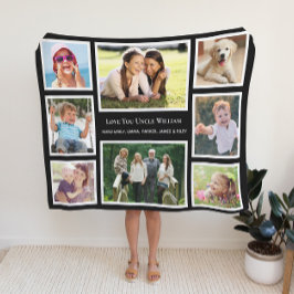 Couverture Polaire Oncle Love You Photo Collage