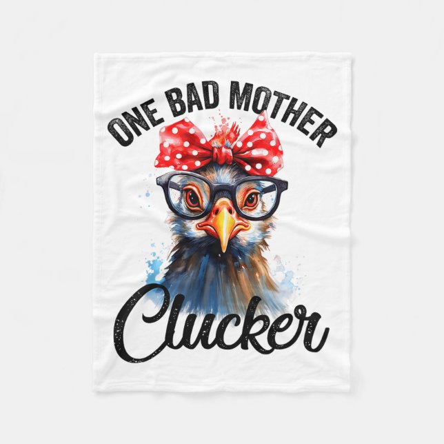 Couverture Polaire One Bad Mother Clucker Funny Chicken  (Devant)