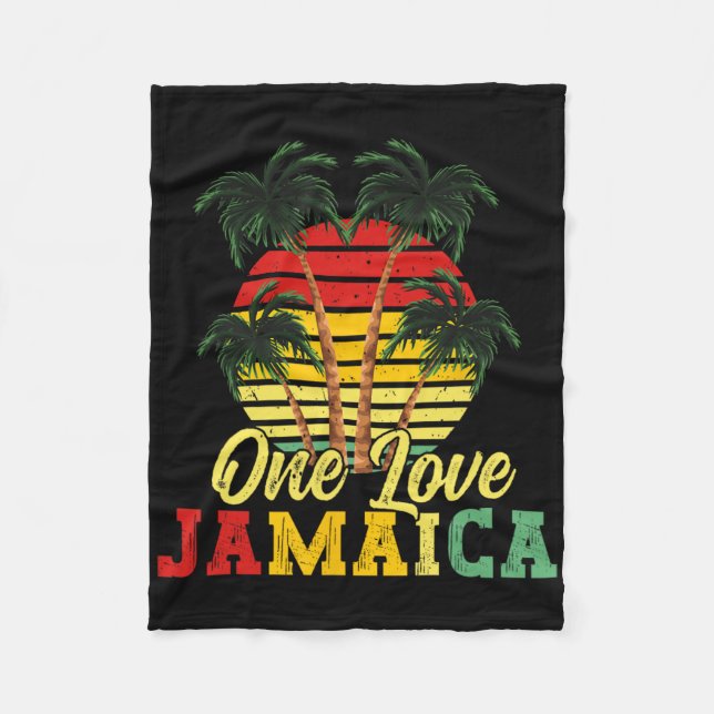 Couverture Polaire One Love Jamaïque Summer Family Vacation Jamaican  (Devant)