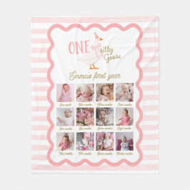 Couverture Polaire One Silly Goose 1st Birthday Photo Sign