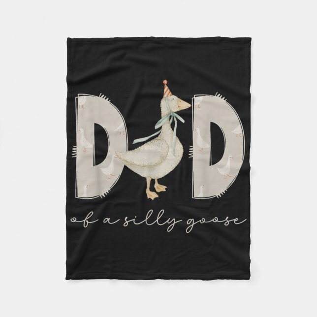 Couverture Polaire One Silly Goose Daddy 1st First Birthday Family 20 (Devant)