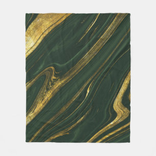 Couverture Polaire Onyx Vert Luxueux : Marbre D'Or.