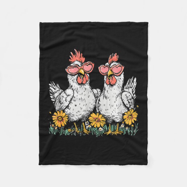 Couverture Polaire Oops I Got Another Chicken, Funny Farm Animal  (Devant)