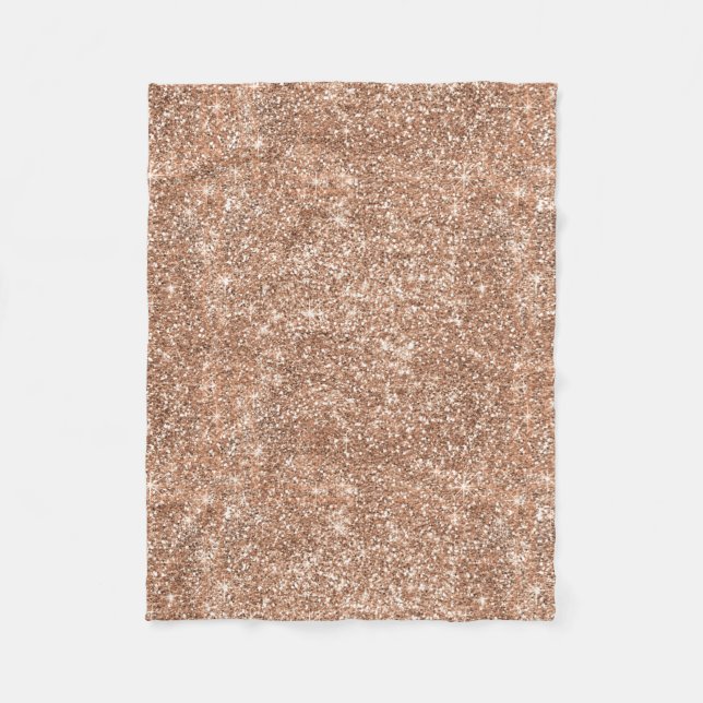 Couverture Polaire Or rose de parties scintillantes brillantes (Devant)