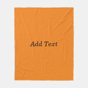 Couverture Polaire Orange Créez Votre Propre Ajoutez Texte Personnali