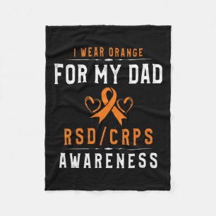 Couverture Polaire Orange Ribbon Crpsrsd Sensibilisation Pour Papa Ca