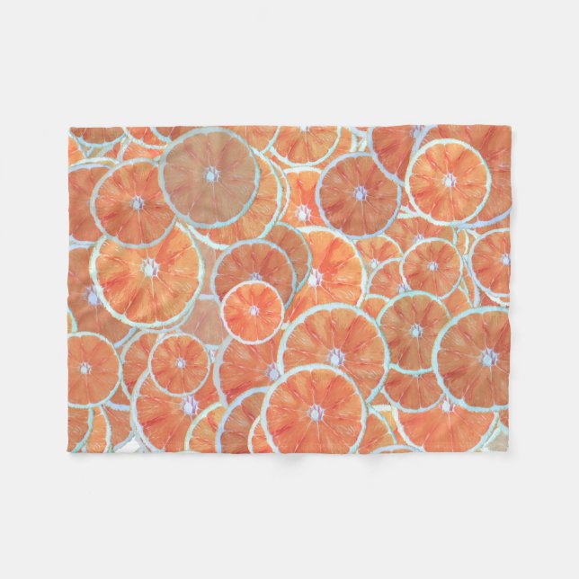 Couverture Polaire Oranges de fruits d'agrumes tropicaux Tangères | (Devant (Horizontal))