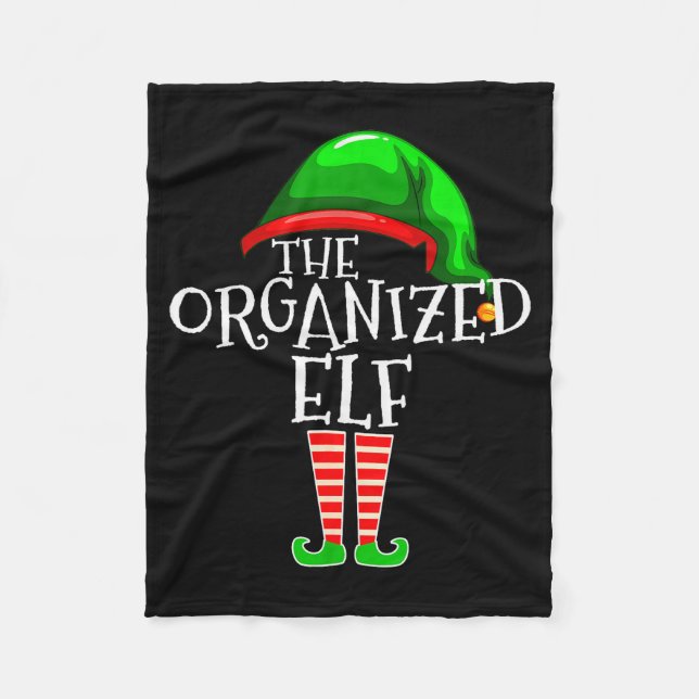 Couverture Polaire Organized Elf Group Matching Family Christmas  (Devant)