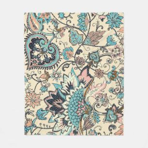 Couverture Polaire Oriental Paisley : Elégance Textile Stylisée.