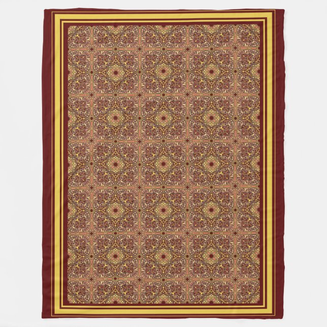 Couverture Polaire Ornement floral oriental (Devant)
