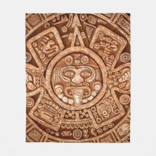 Couverture Polaire Ornement païen d'une tribu Maya texture