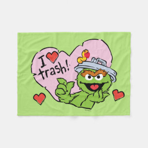 Couverture Polaire Oscar "I Love Trash" Valentine