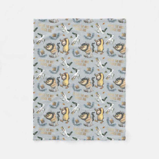 Couverture Polaire Où les choses sauvages sont Motifs (Devant)
