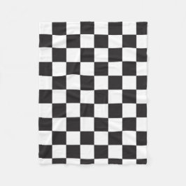 Couverture Polaire Ouatine noire de motif de contrôleur