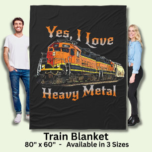 Couverture Polaire Oui J'aime le train de locomotives diesel en métal