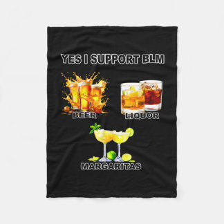 Couverture Polaire Oui, je soutiens blm bière liqueur margaritas