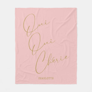 Couverture Polaire Oui Oui Chérie Citation française Chic Funny Blu