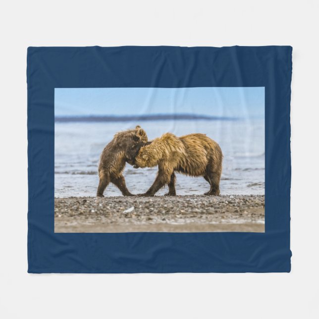 Couverture Polaire Ours brun côtier (Devant (Horizontal))