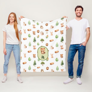 Couverture Polaire Ours Forest Friends Bois Animaux