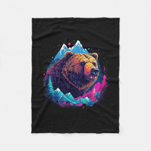 Couverture Polaire Ours grizzly extérieur nature alaska chasse randon