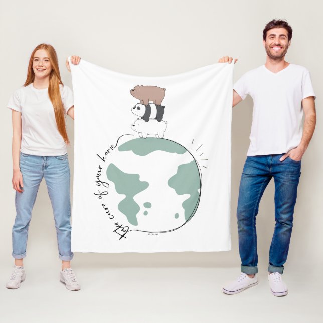 Couverture Polaire Ours nus - Prenez soin de votre maison (En situation)