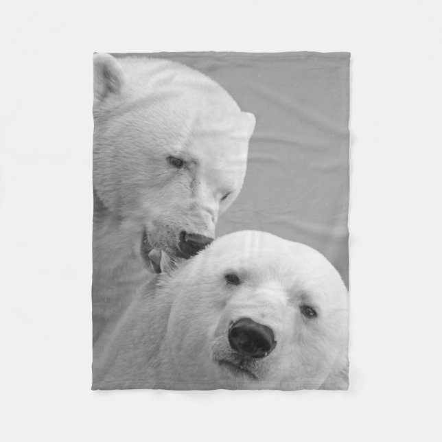 Couverture Polaire Ours Polaire Amour et Complicité (Devant)