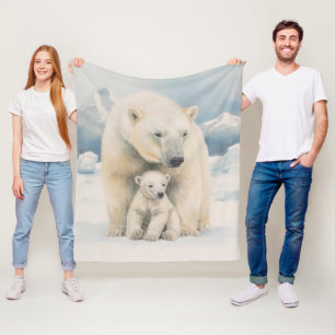 Couverture Polaire Ours polaire et épicerie Élégance arctique