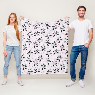 Couverture Polaire Oursons Panda Ballerine Mignons Danse Animale