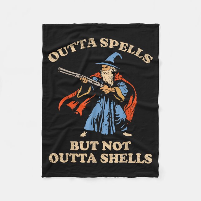 Couverture Polaire Outta Spells But Not Outta Shells Wizard Fantasy M (Devant)
