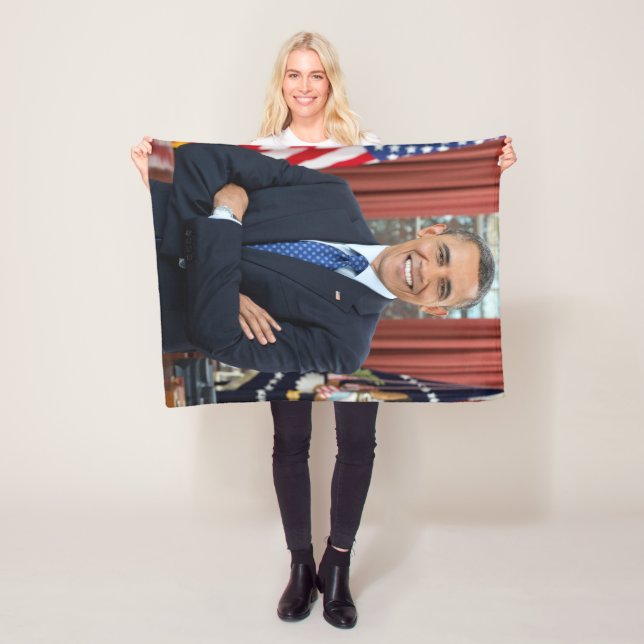 Couverture Polaire Oval Office Portrait, Obama Barack Président des É (En situation)