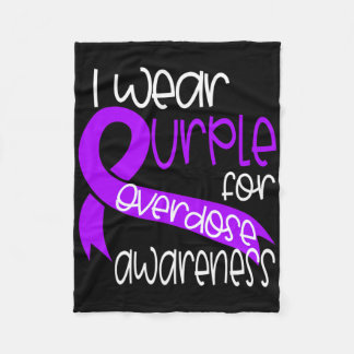 Couverture Polaire Overdose Awareness Purple Ribbon Drug Addiction 11