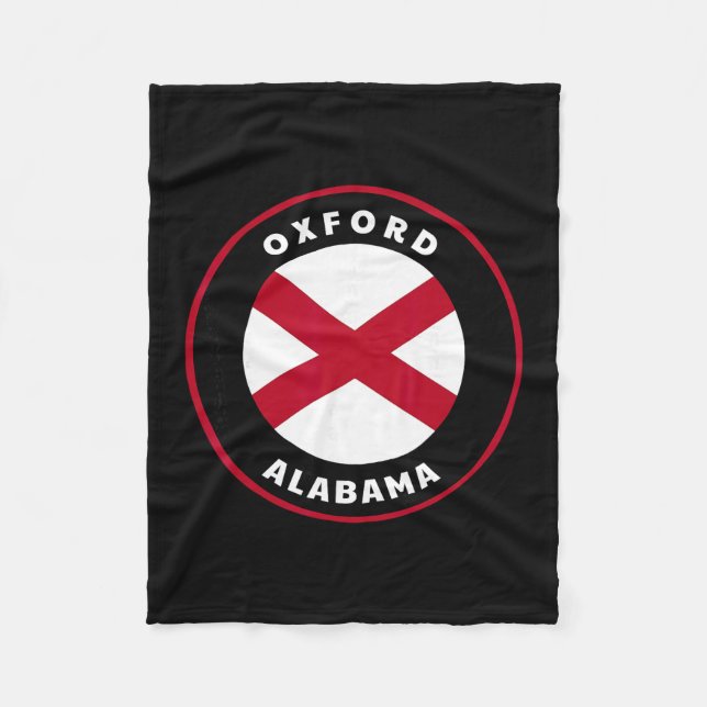 Couverture Polaire Oxford Alabama Al State Flag Badge Vacation  (Devant)