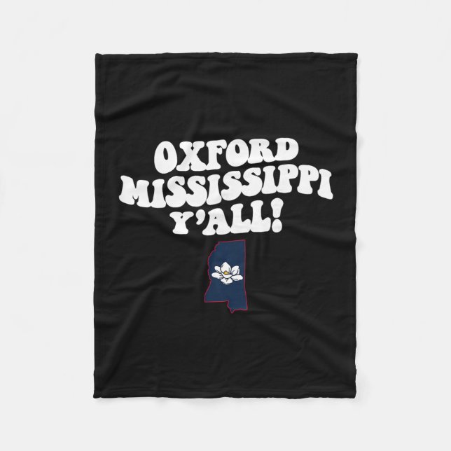 Couverture Polaire Oxford Mississippi Y'all Ms Southern Vacation  (Devant)