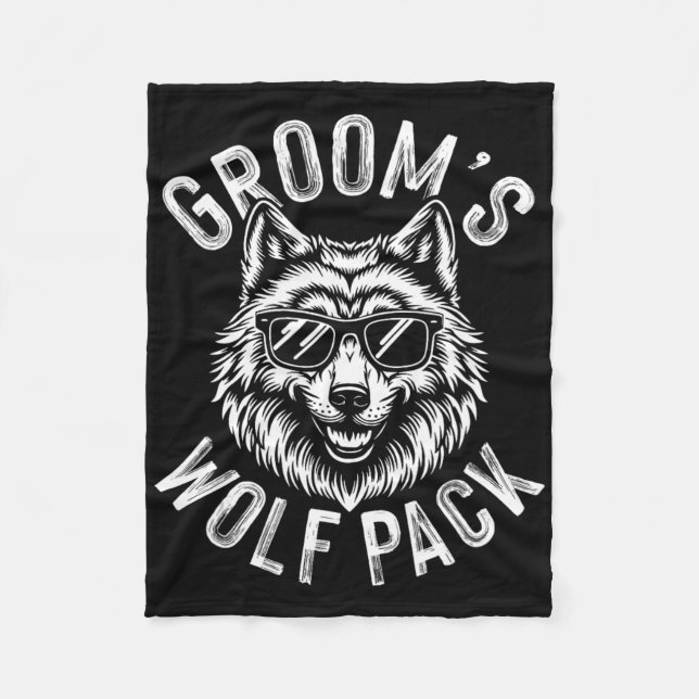 Couverture Polaire Pack de Loups du Marié Garçons d'Honneur Enterreme (Devant)