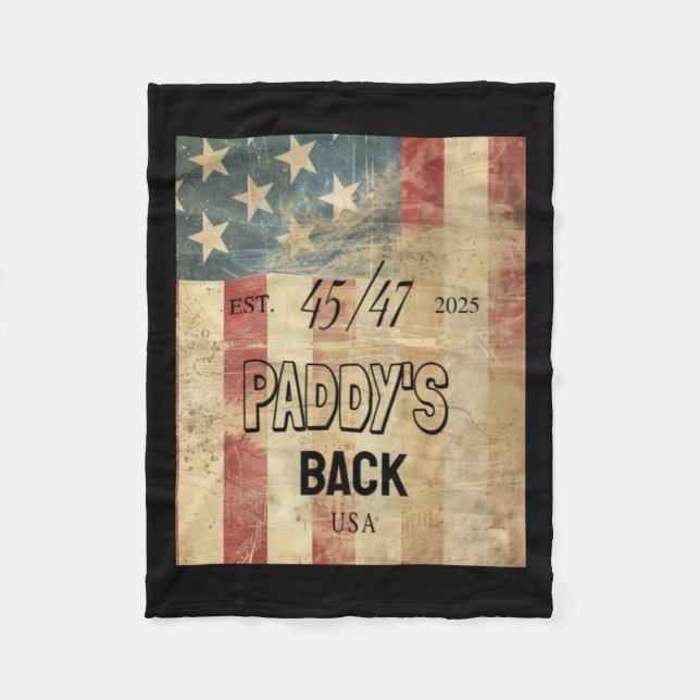 Couverture Polaire Paddy's Back Funny Trump2 (Devant)