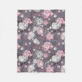 Couverture Polaire Padrão Floral com Rosas e Peônias