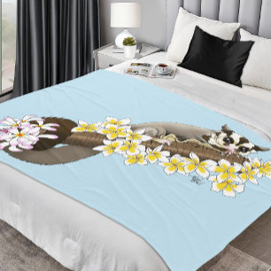 Couverture Polaire Paillettes de sucre Cute Floral