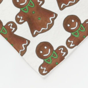 Couverture Polaire Pain d'épices Lady Christmas Cookie Holiday Baking
