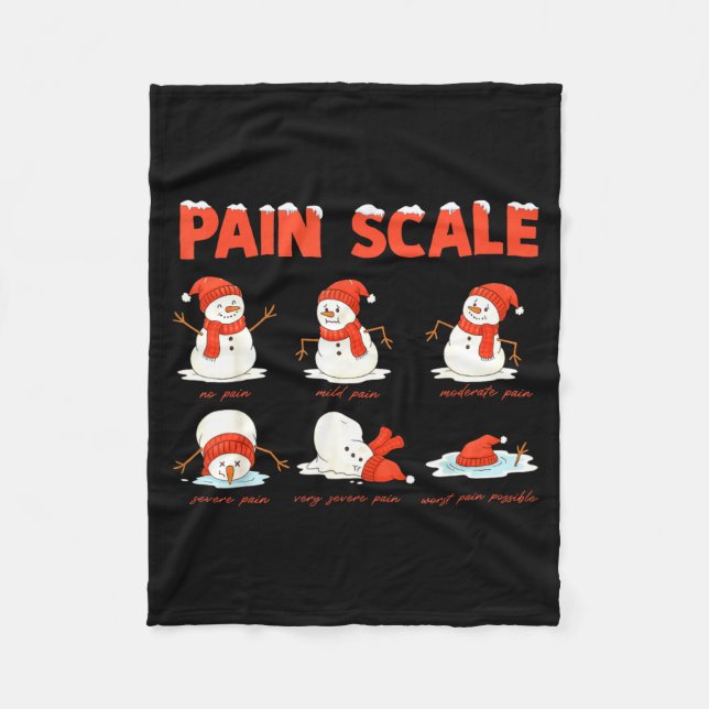 Couverture Polaire Pain Scale Snowman Funny Nurse Christmas Icu Nurse (Devant)